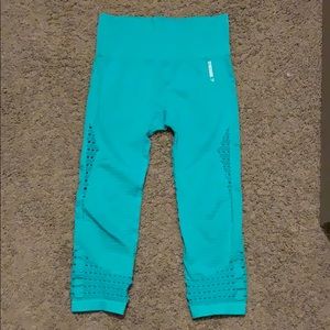 Teal Gymshark Cropped Leggings